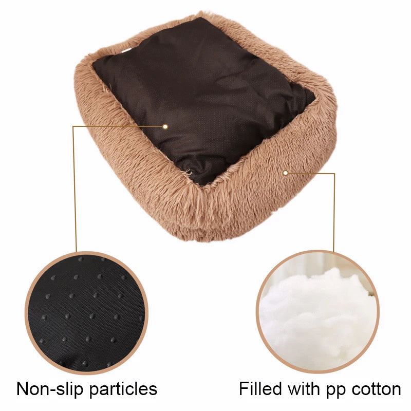 Plush Winter Dog Bed - Comfortable & Portable