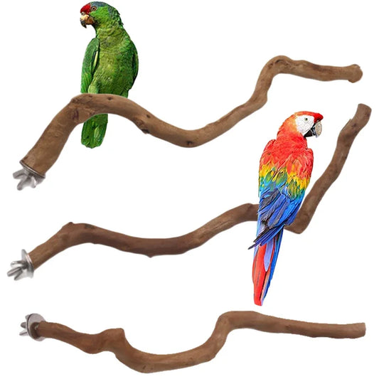 Natural Parrot Perch Bird Stand Tree Stick