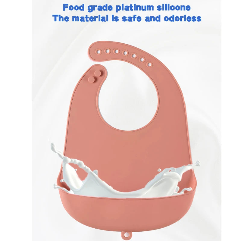 Easy Clean Silicone Baby Bibs - BPA Free