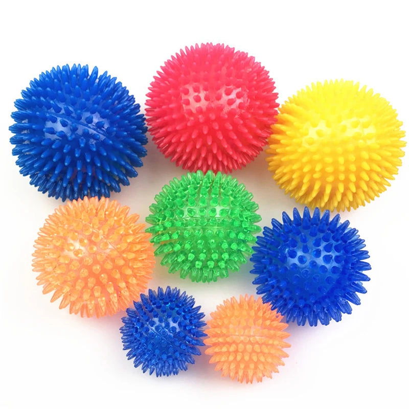 TPR Pet Teeth Cleaning Ball - Squeaky Toy for Dogs