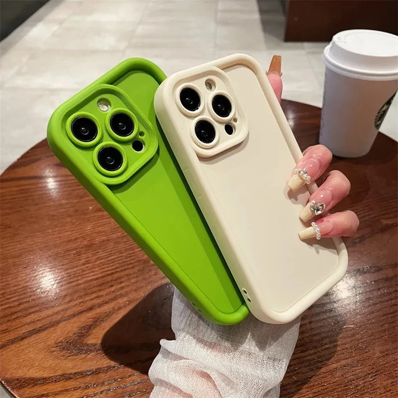 Cute Silicone iPhone Case with Camera Protection