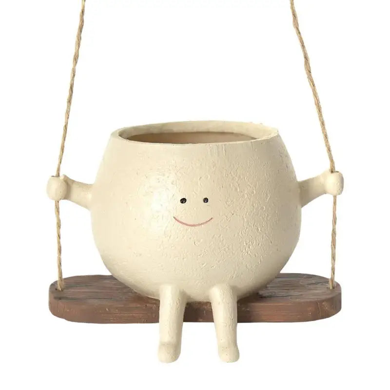 Swing Face Planter Pot - Unique Cartoon Design