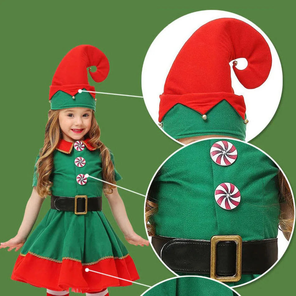 Christmas Family Matching Elf Cosplay Costume