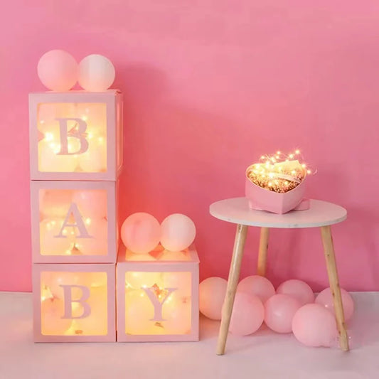 Custom Name Balloon Box Decoration