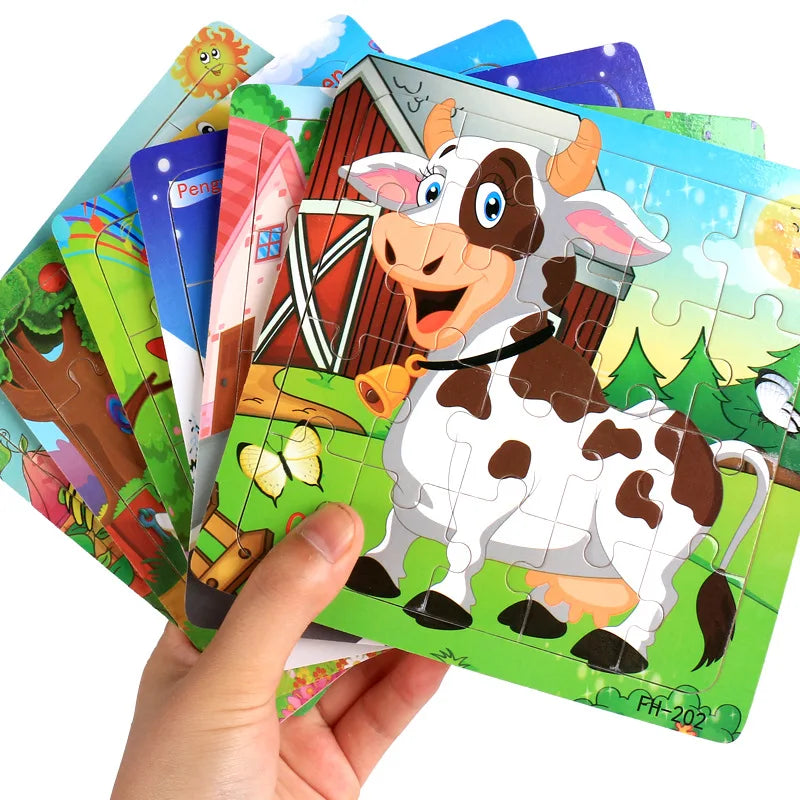 Educational Cartoon Animal Puzzle