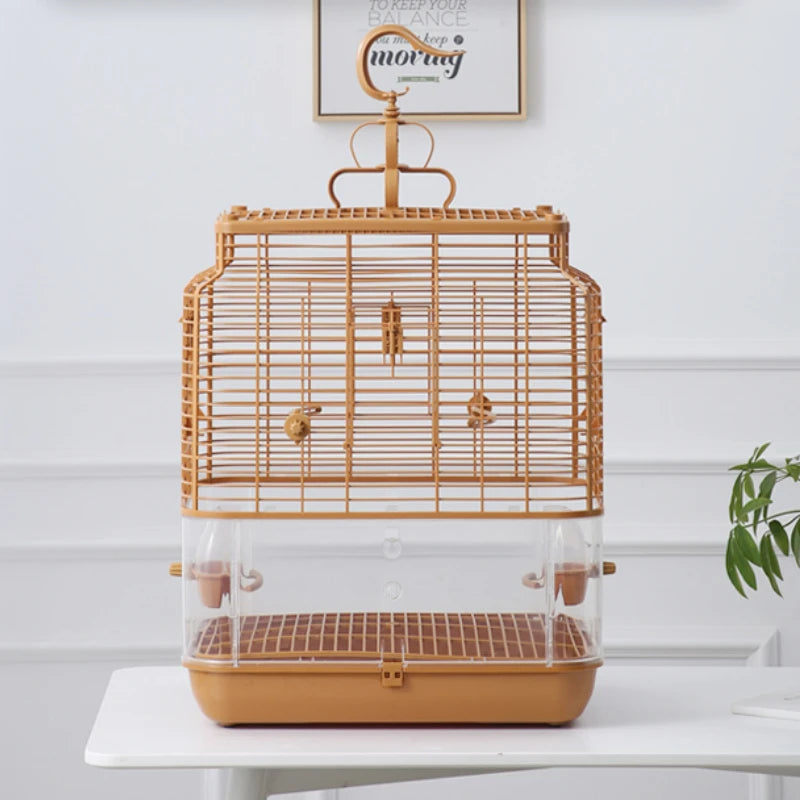 Luxury Feeder Bird Cage - Large Portable Design