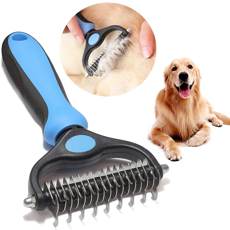 Professional Pet Deshedding Brush - DualHead Design