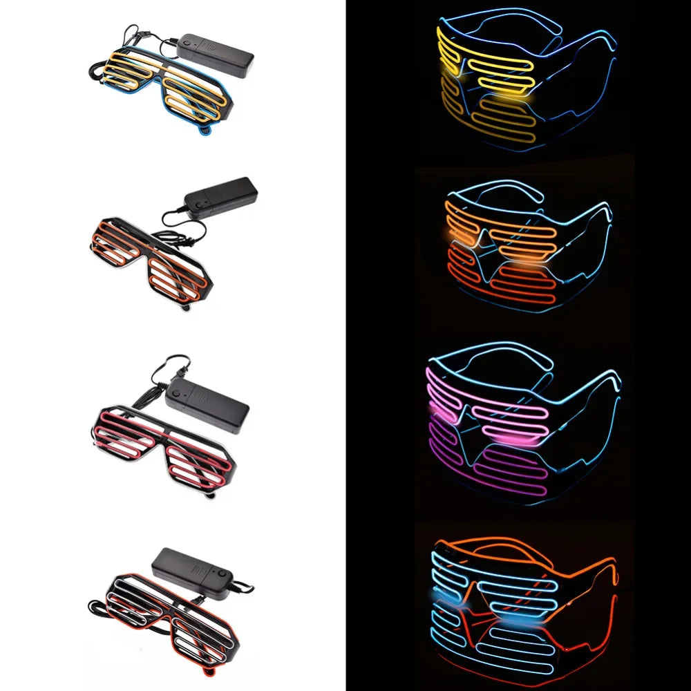 LED Luminous Glasses Neon Party Light Up Halloween