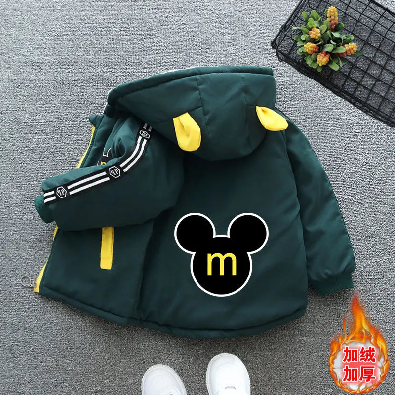 Boys Cartoon Mickey Mouse Winter Coat