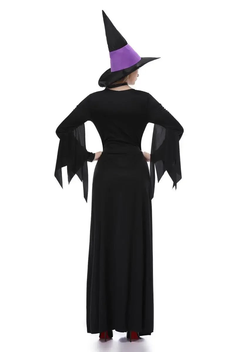 Scary Purple Witch Vampire Costume