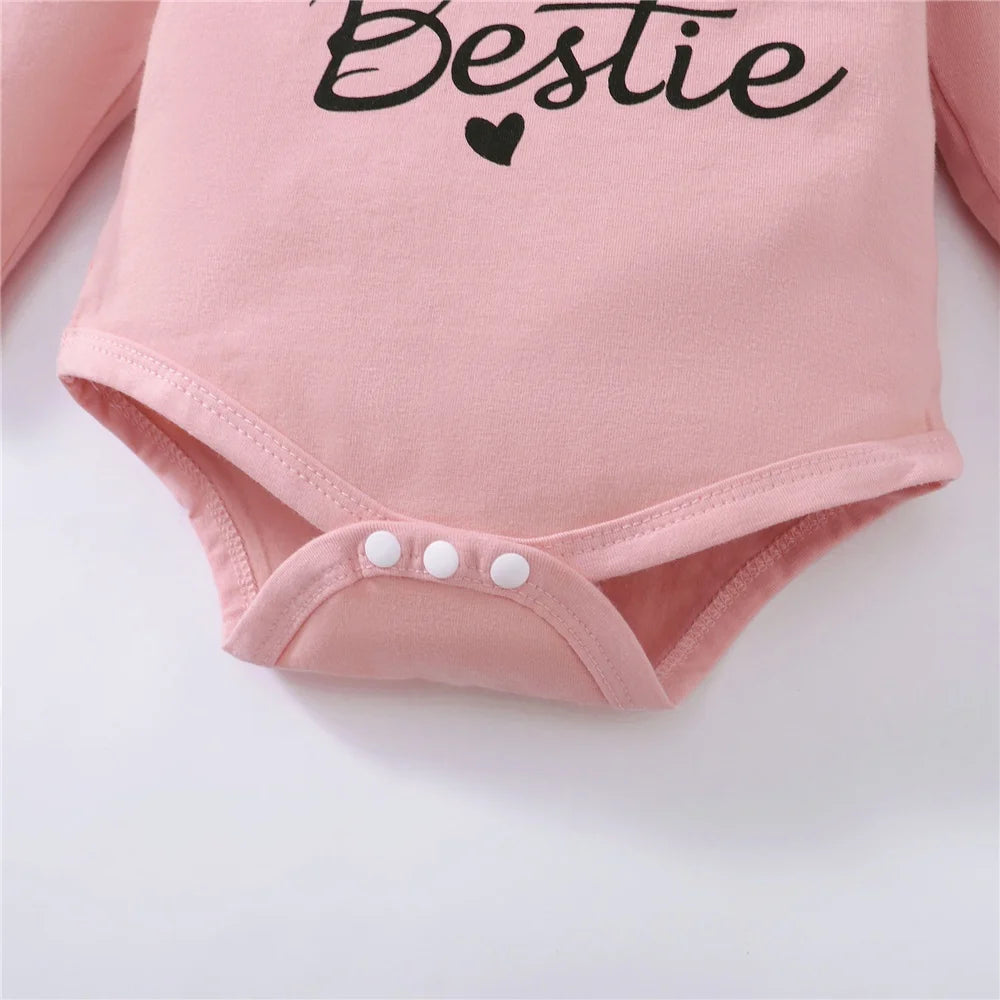 3PCS Newborn Baby Girl Daily Clothes Set