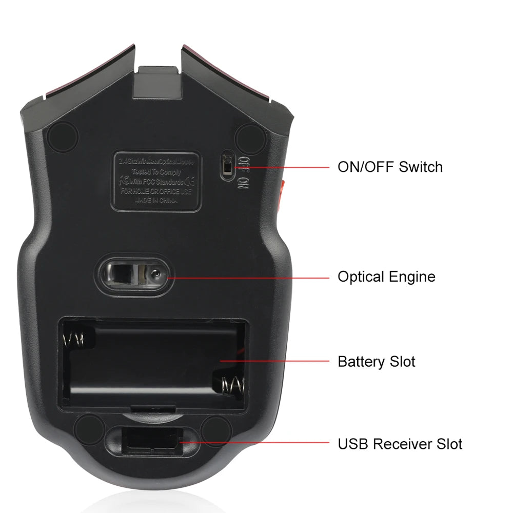 ORZERHOME 2.4GHz Wireless Optical Mouse