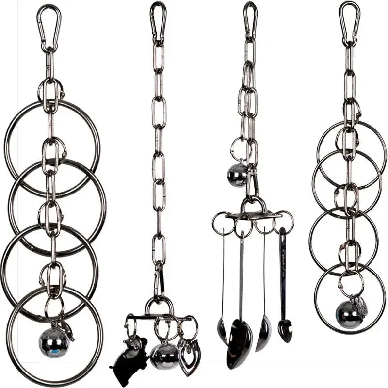 Durable Stainless Steel Parrot Toy & Climbing Rack