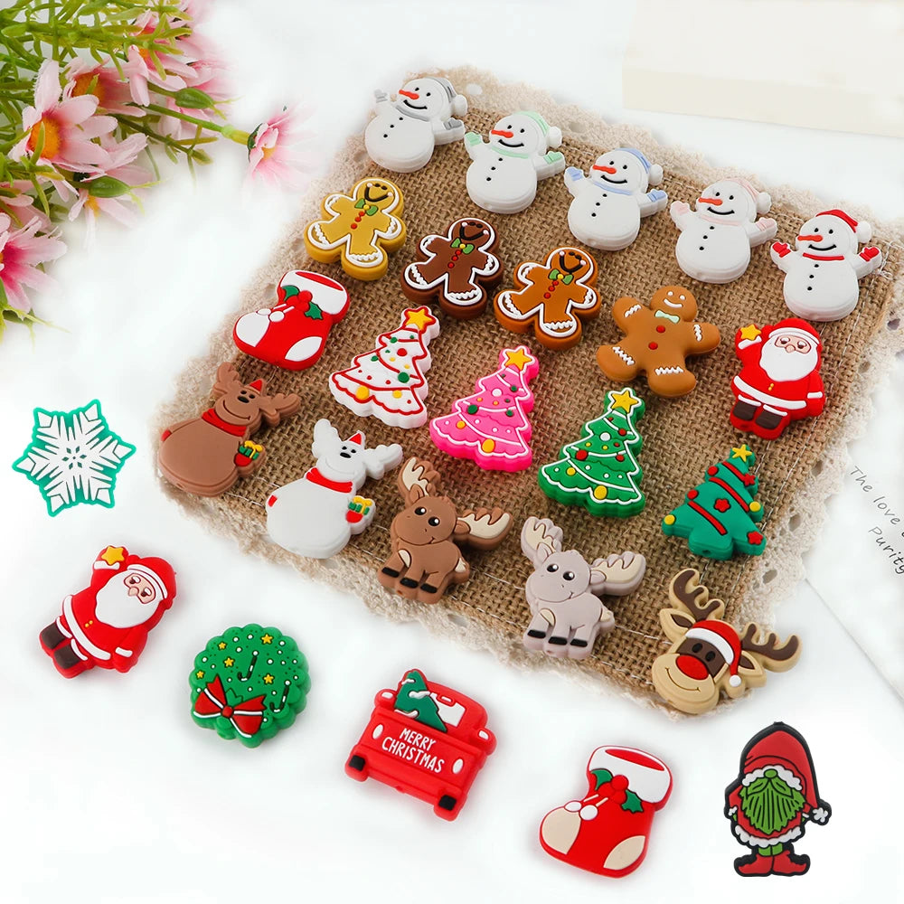 Christmas Series Silicone Beads Set