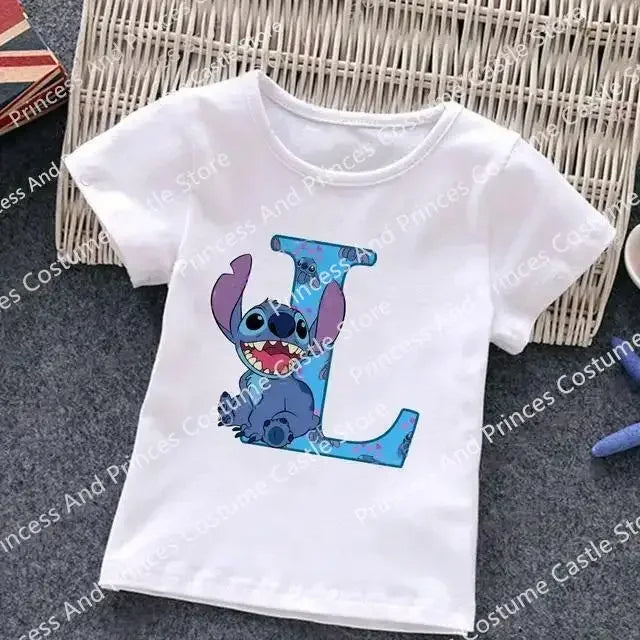 Stitch Letter ABCD Kid's T-Shirt