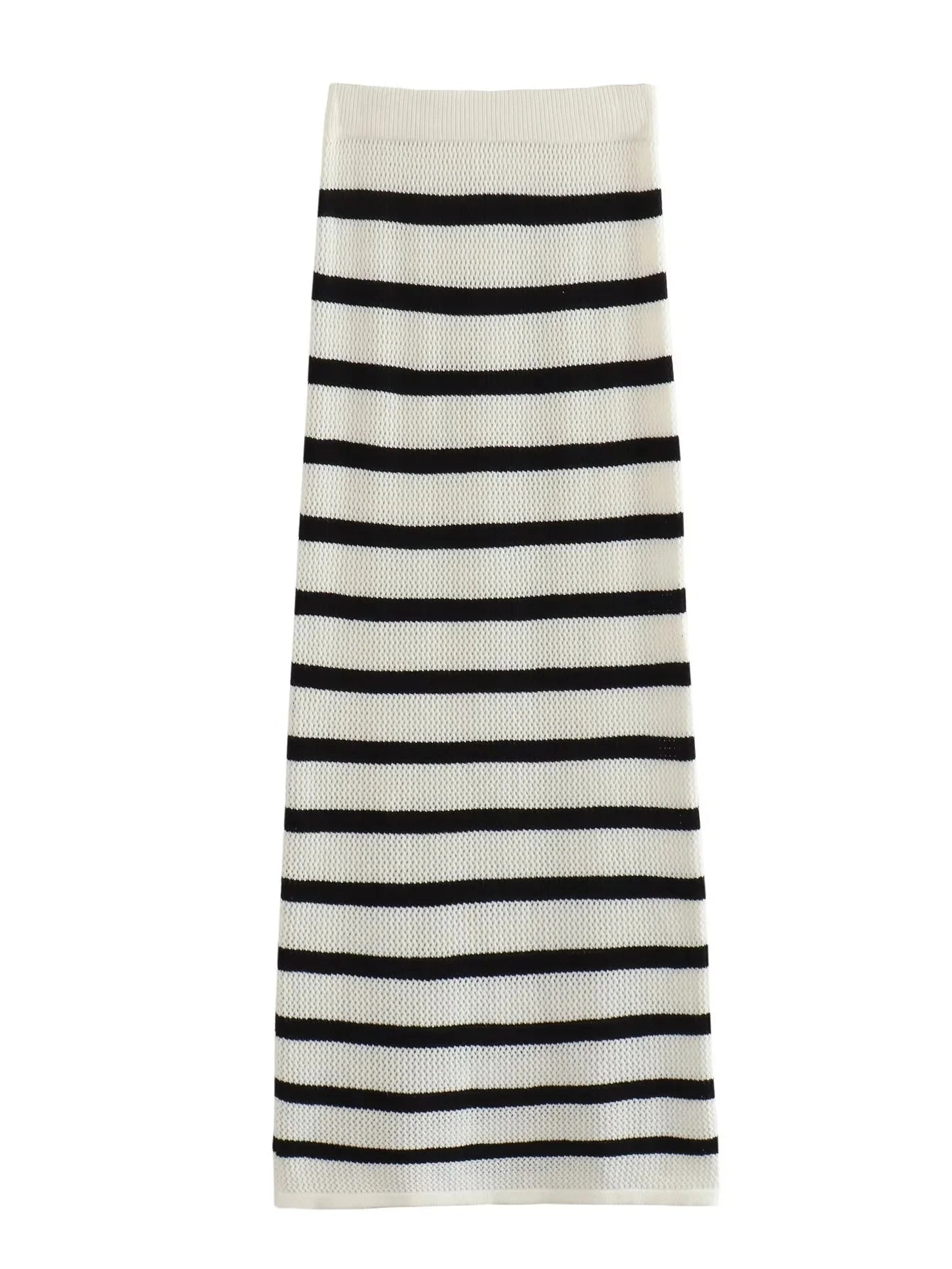 2024 TRAF Striped High Waist Knit Skirt