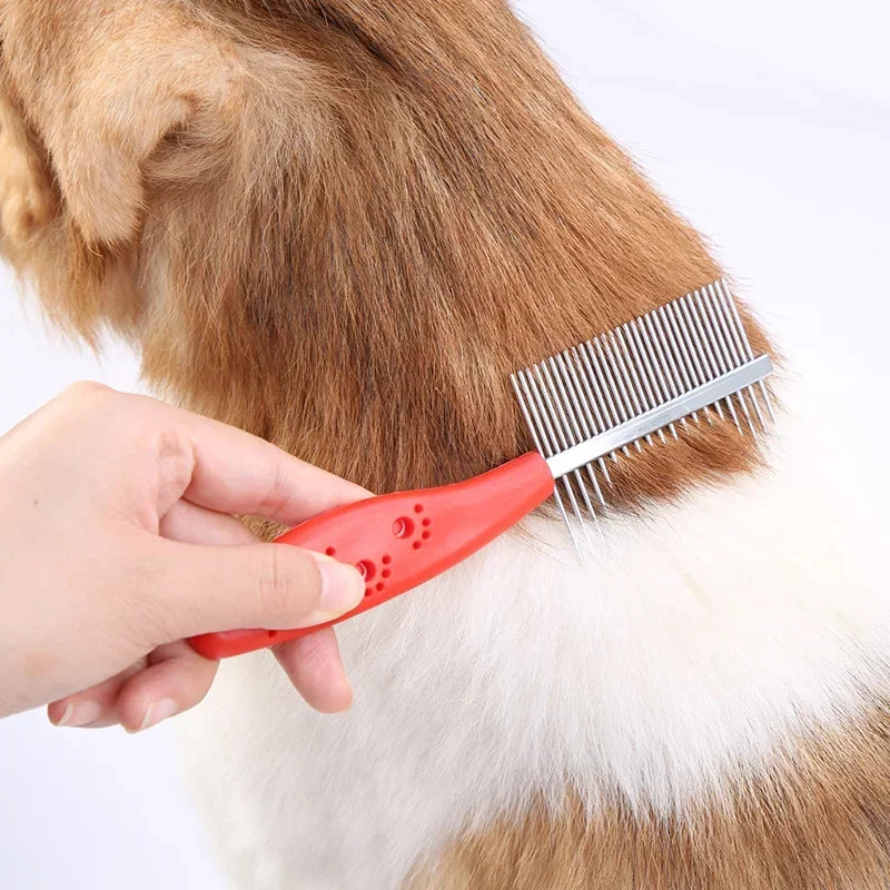 Pet Grooming Double-Sided Comb Brush