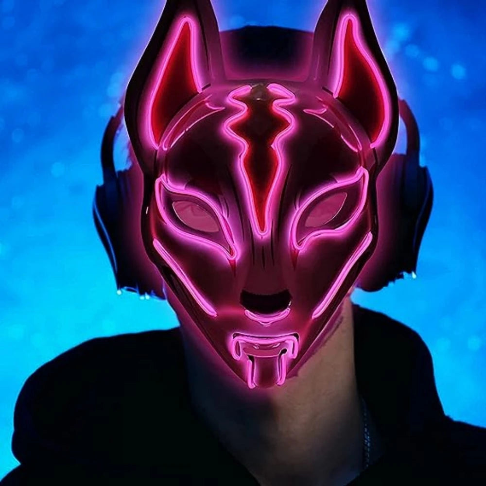 LED Light Up Fox Halloween Mask