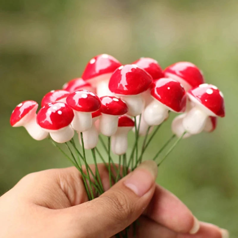 Mini Mushroom Fairy Garden Ornaments