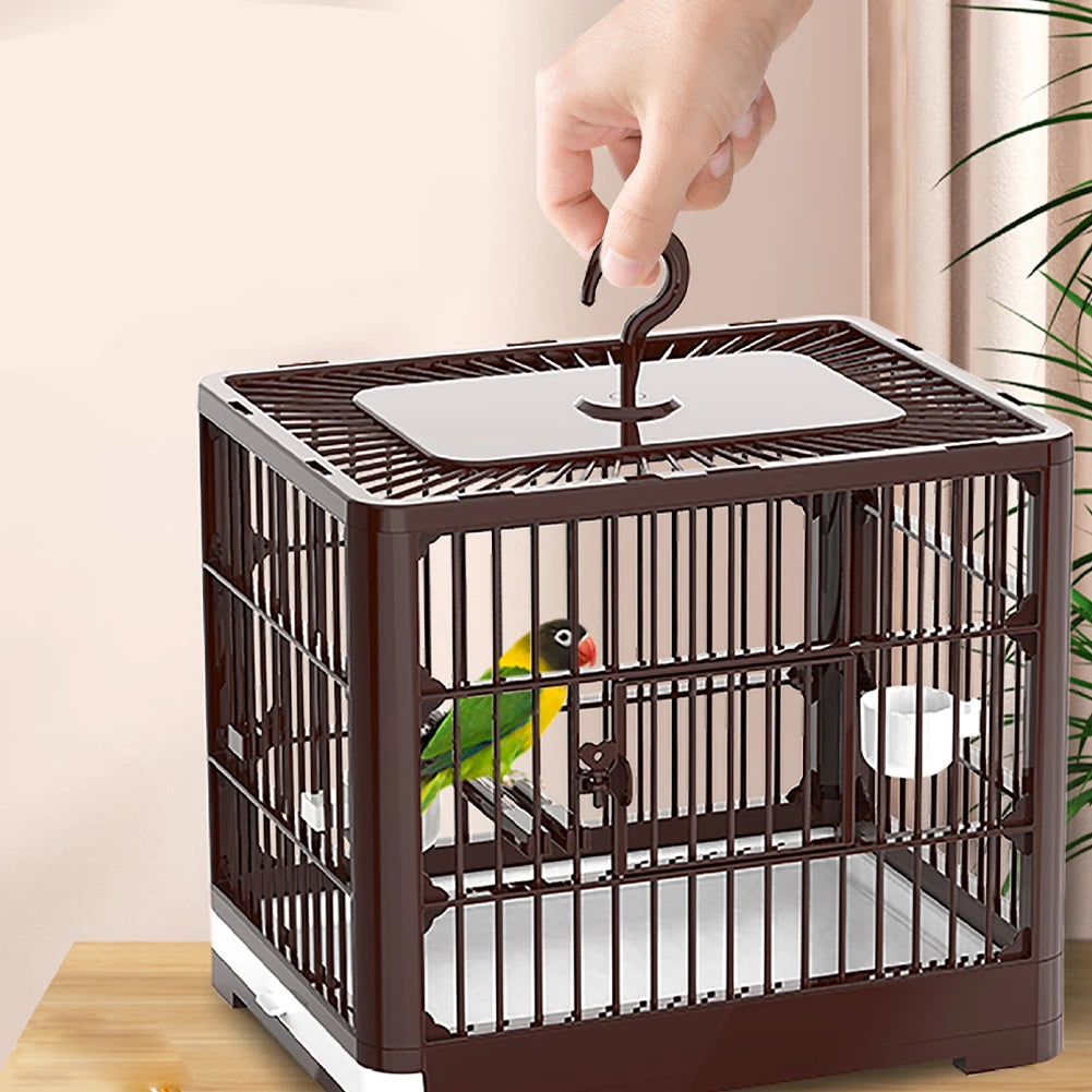 Travel Bird Cage with Handles & Accessories