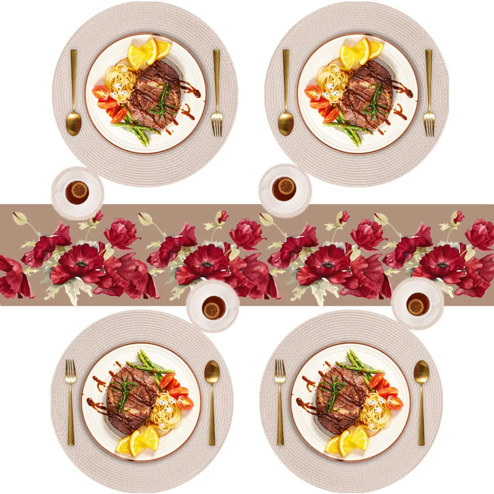 Set of 6 Round Braided Placemats