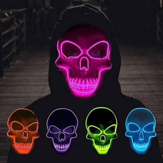 LED Halloween Skull Mask