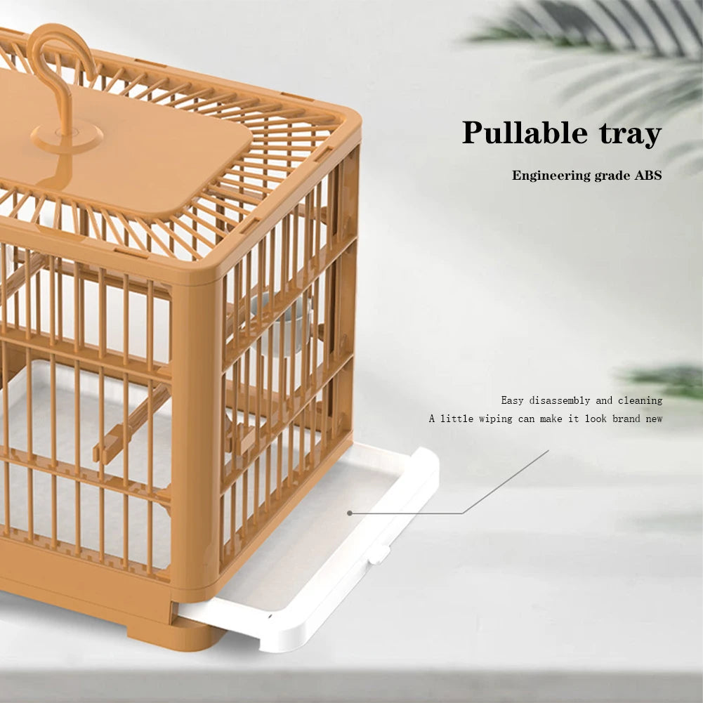 Travel Bird Cage with Handles & Accessories