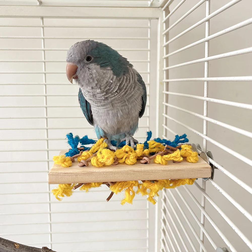 Wooden Bird Perch Stand for Parrots