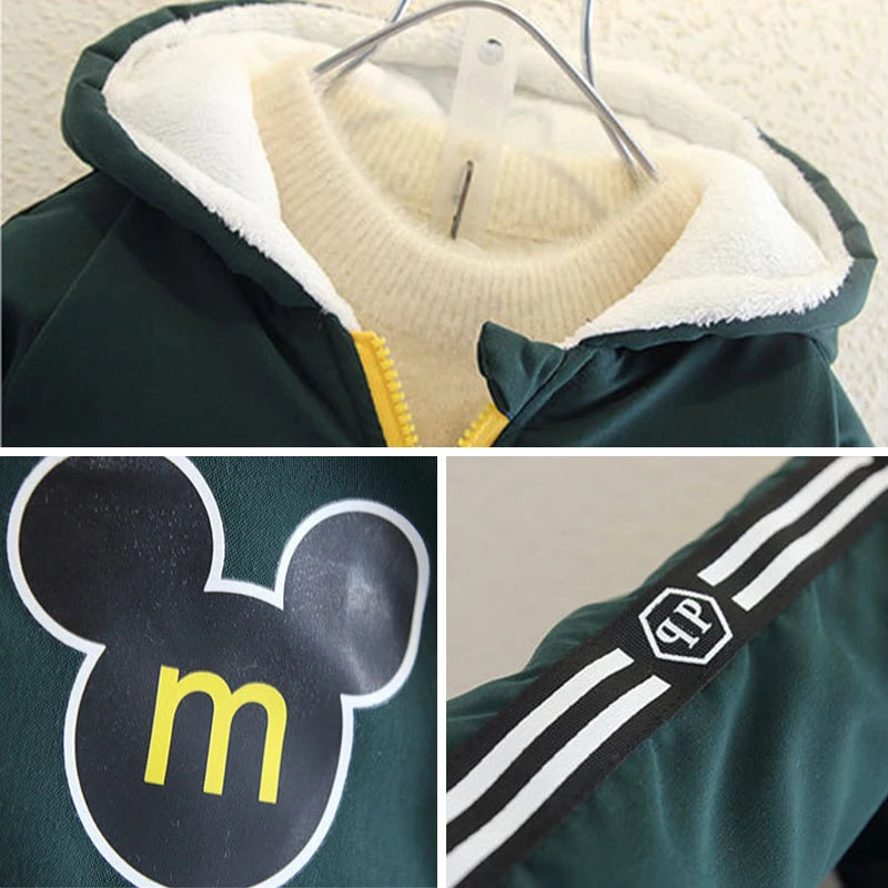 Boys Cartoon Mickey Mouse Winter Coat