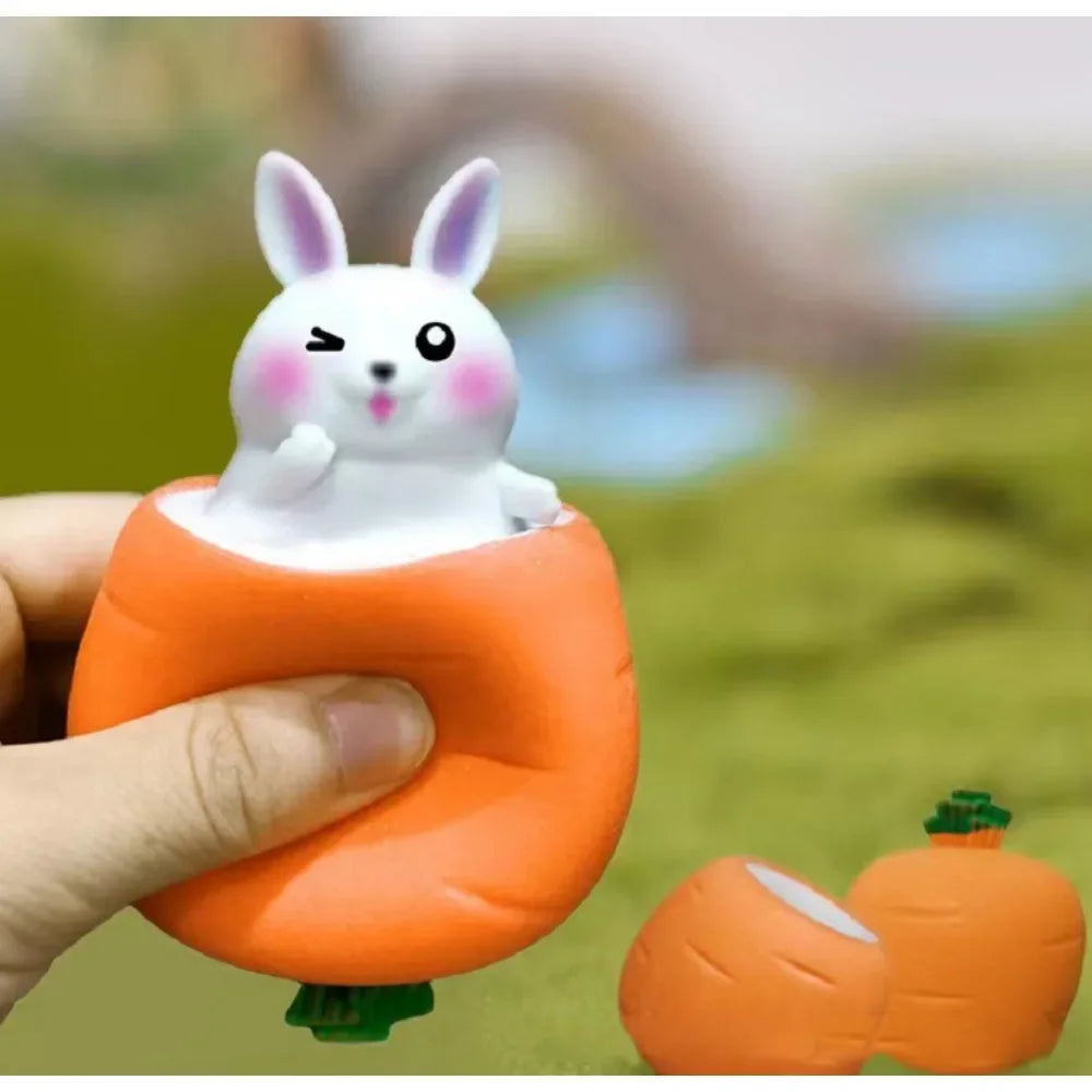 Carrot Rabbit Cup Squishy Toy