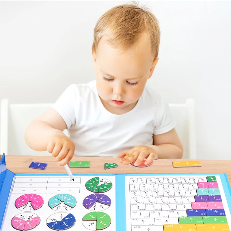 Children Magnetic Fraction Learning Math Toy