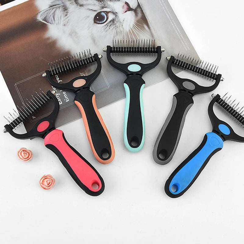 Professional Pet Deshedding Brush - DualHead Design