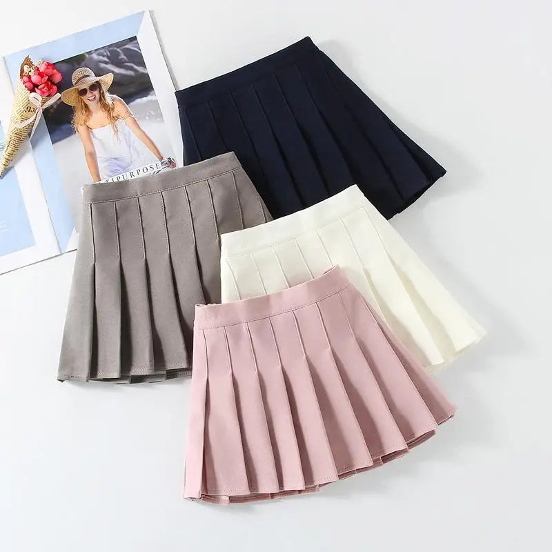 Girls School Uniform Pleated Skirt