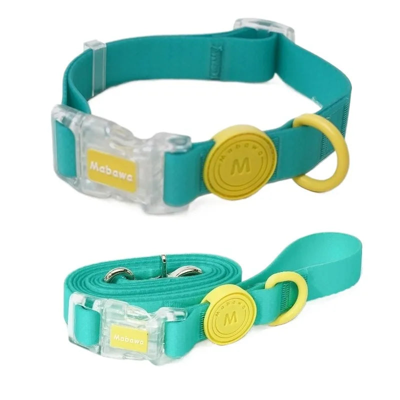 Adjustable Waterproof Dog Collar Leash Set