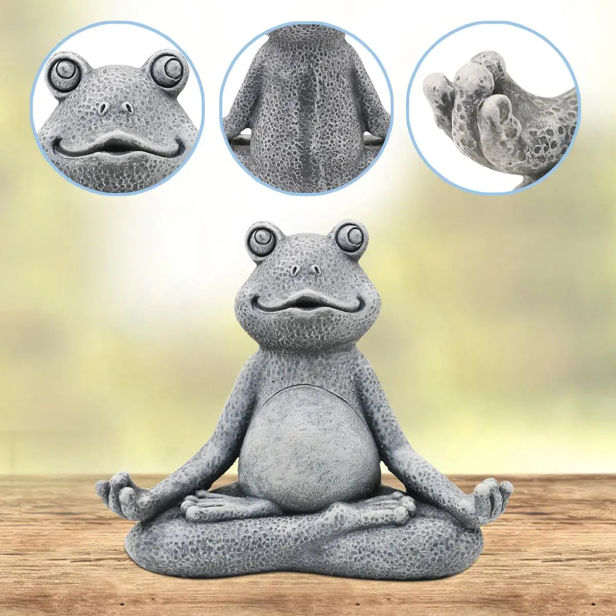 Mini Meditating Frog Garden Statue