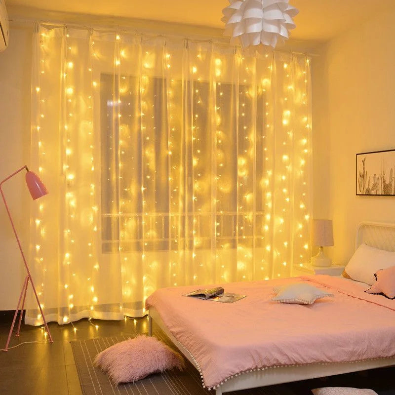 Christmas LED Curtain String Lights