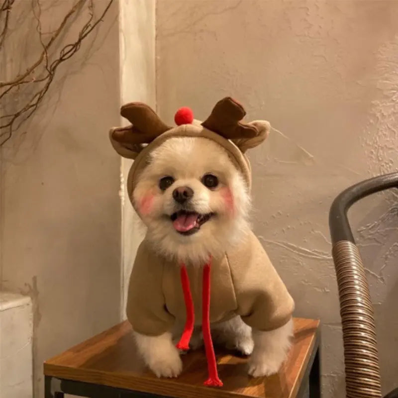 Funny Pet Elk Costume for Small Dogs