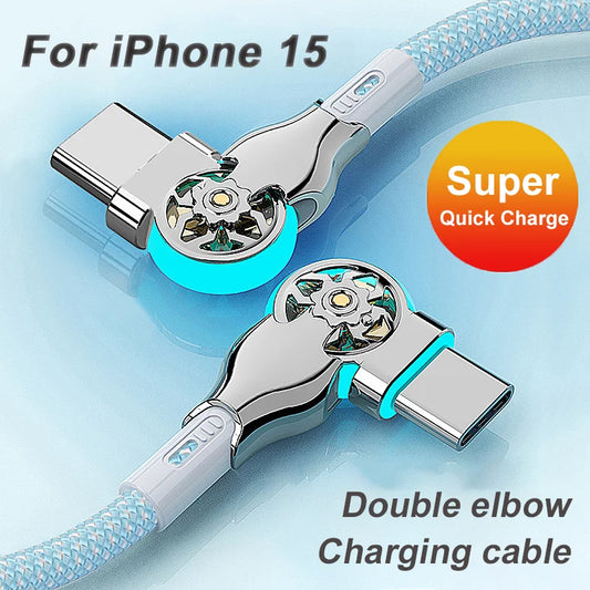 PD 30W Fast Charging Cable 180° Rotation