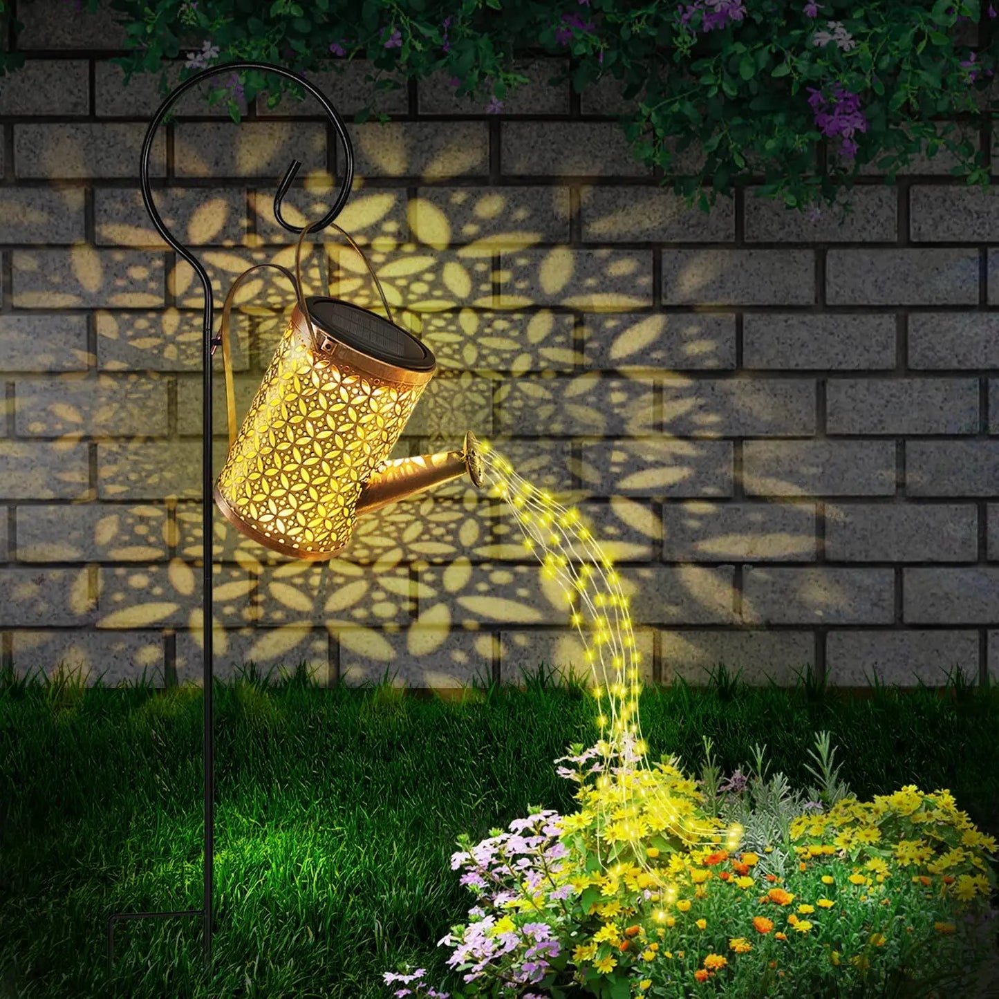 Solar Cascading Watering Can Light