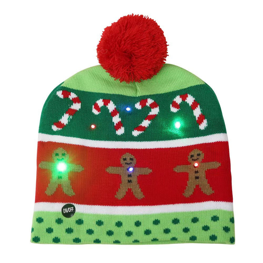 Christmas Knitted Hat with Fur Ball