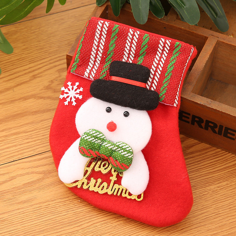 Santa Claus Gold Stockings Bag