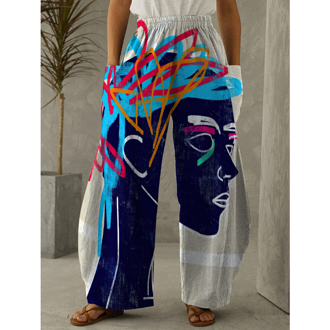 Fashion Graffiti Wide Leg Trousers