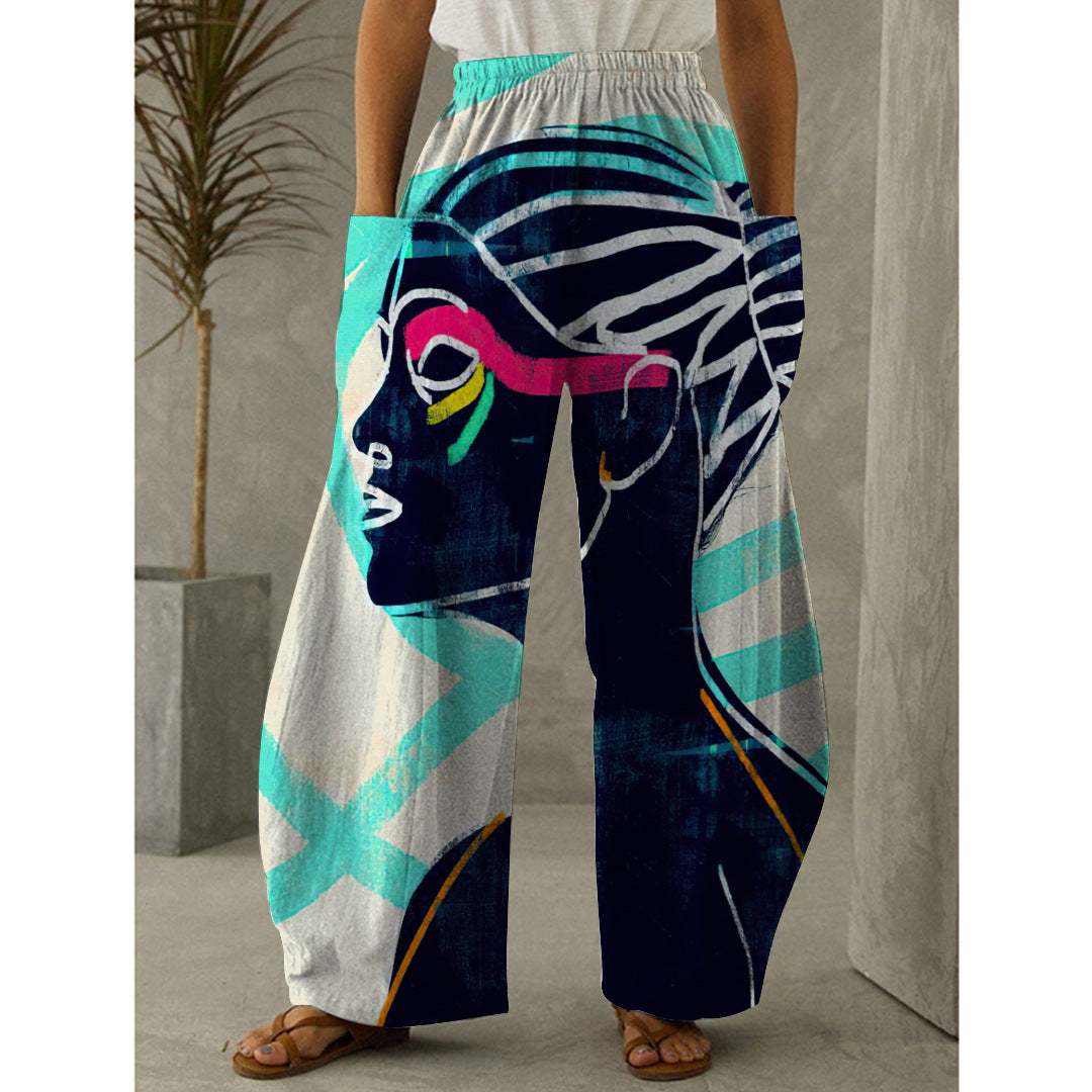 Fashion Graffiti Wide Leg Trousers