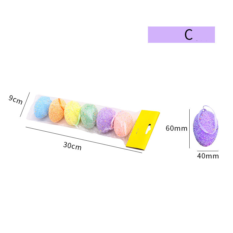 6PCS Easter Egg Hanging Ornaments