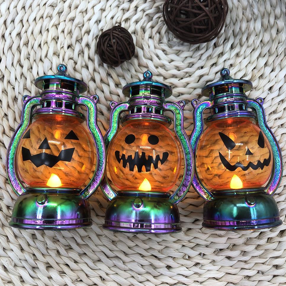 Vintage Pumpkin Lamp Halloween Decor