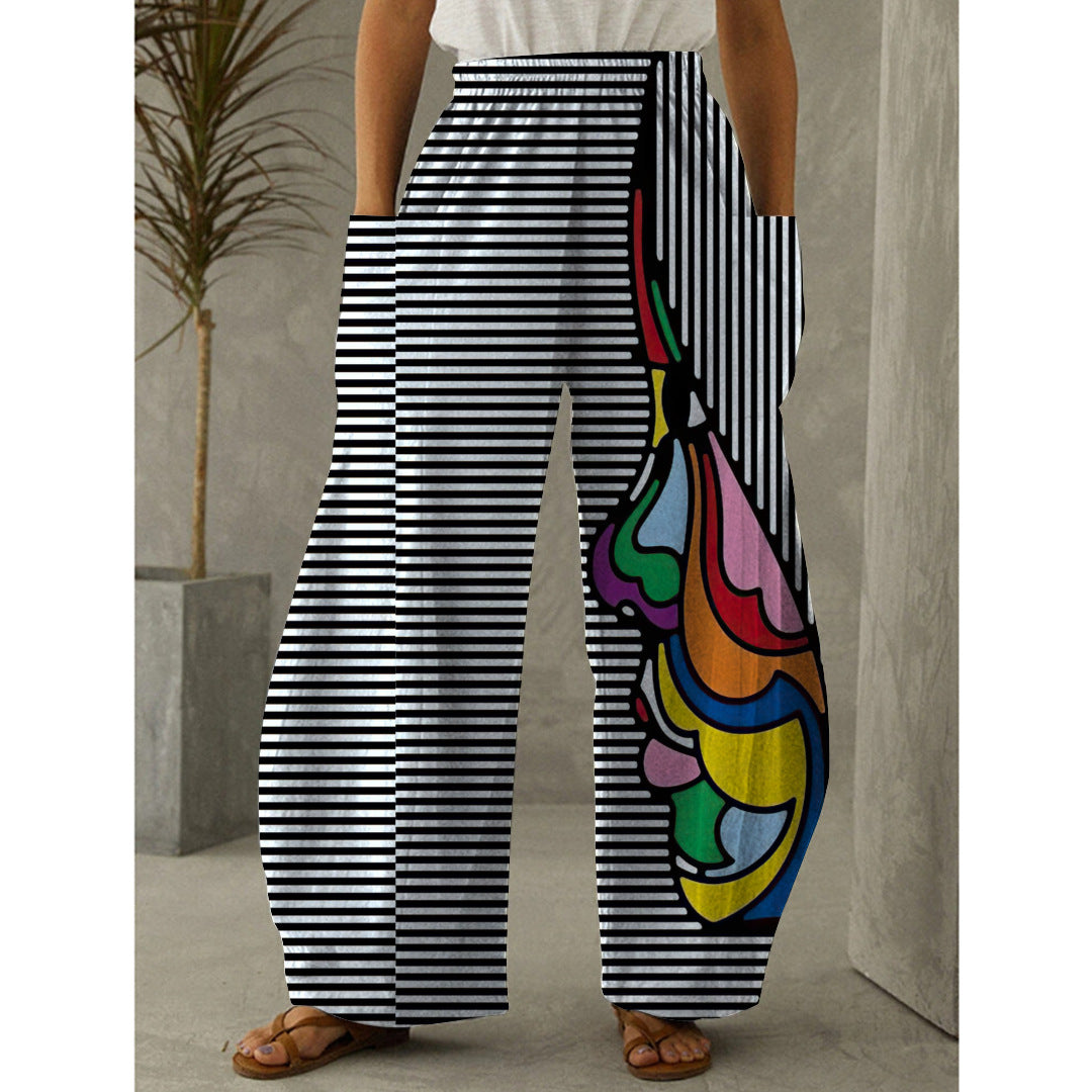 Fashion Graffiti Wide Leg Trousers