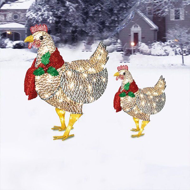 Holiday Chicken Scarf Decoration