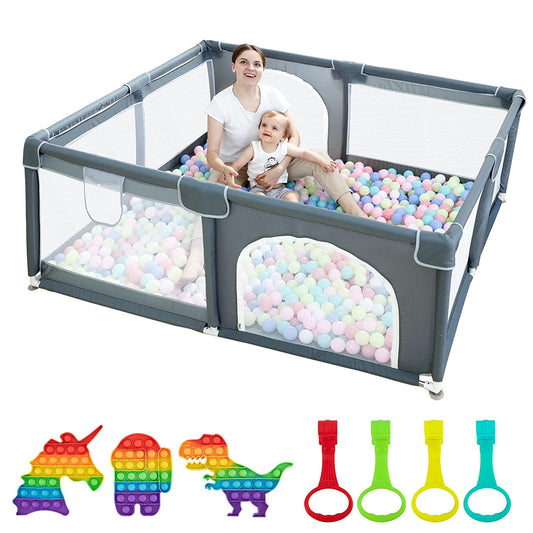 Large Baby Playpen, Extra Safe Indoor & Outdoor Activity Center