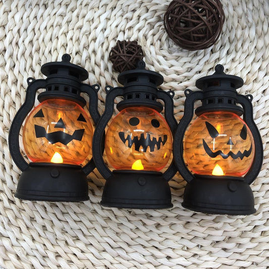 Vintage Pumpkin Lamp Halloween Decor