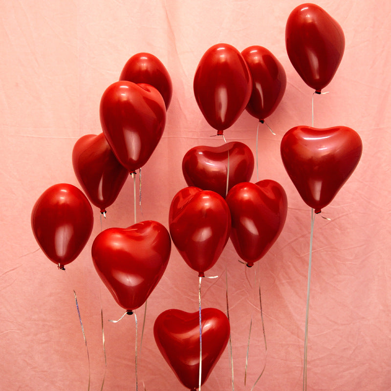 Heart-Shaped Pomegranate Red Balloons